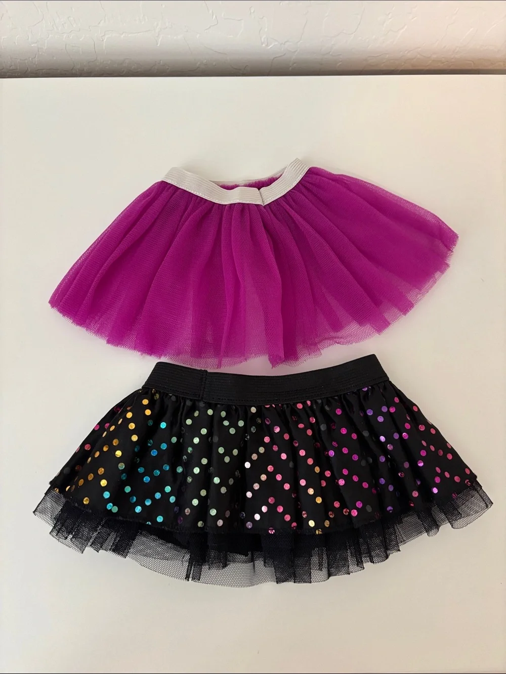 Build-A-Bear Pink & Pastel Sequin Tutu Dress and Skirt Set